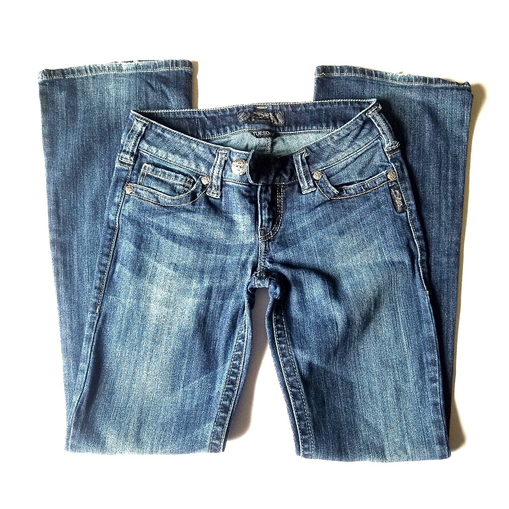 Silver Flare Jeans
